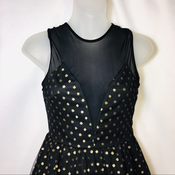 Nasty Gal black dress with gold dots - Picture 7 of 8